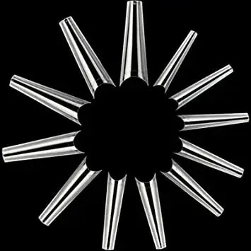 Extra Long Coffin Nail Tips- Clear (600pcs)