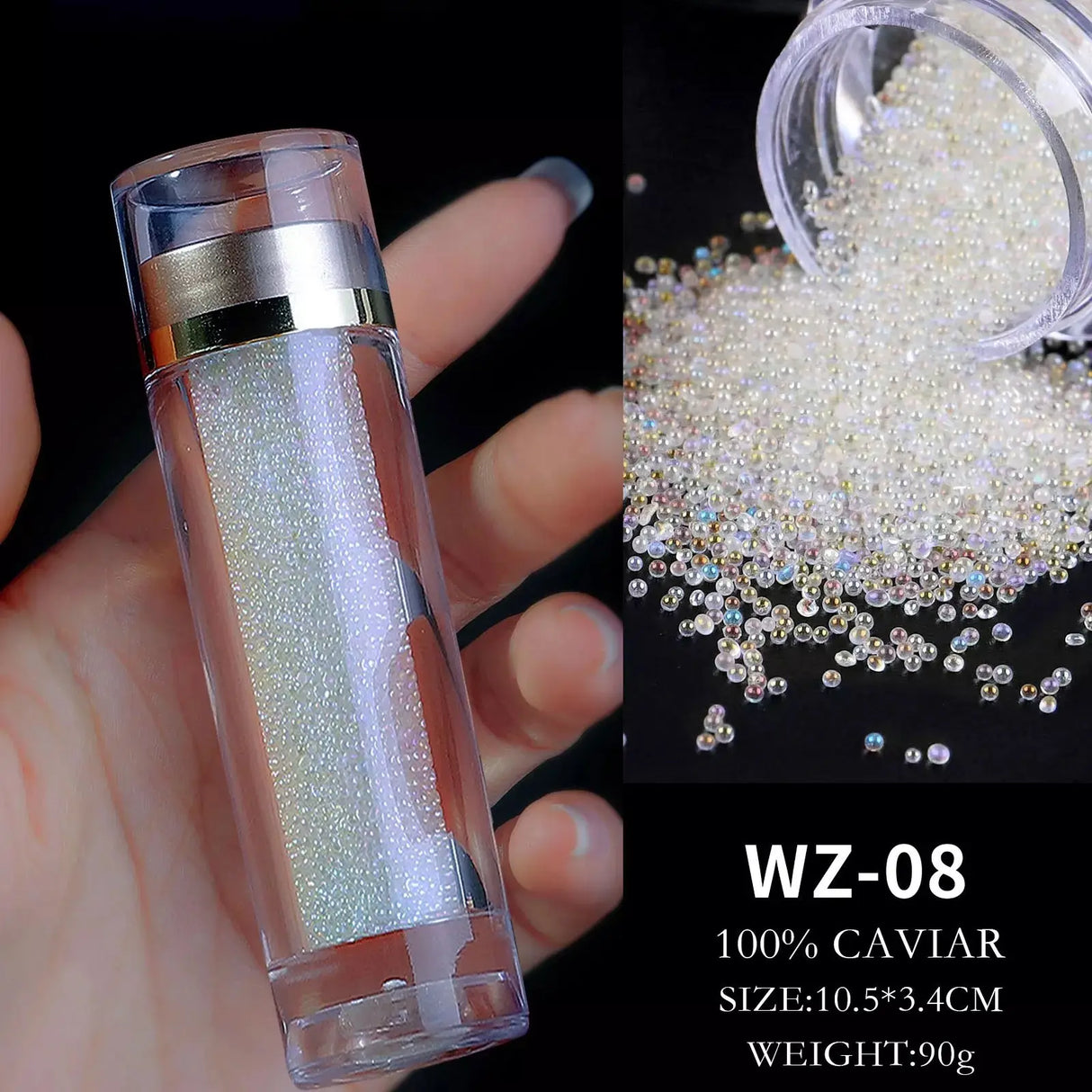 Pixie Crystal Nail Art Design Rhinestone 3D Glitter Diamond Glass (90g)