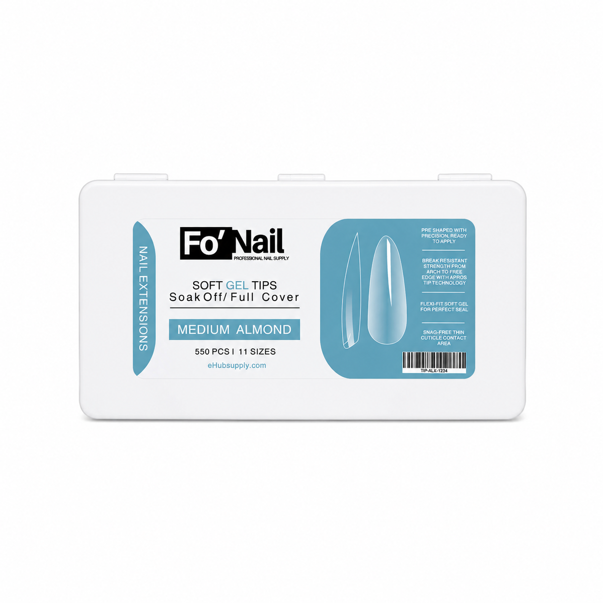 Soft Gel X Tip Nail - Medium Almond (550pcs) - Clearance