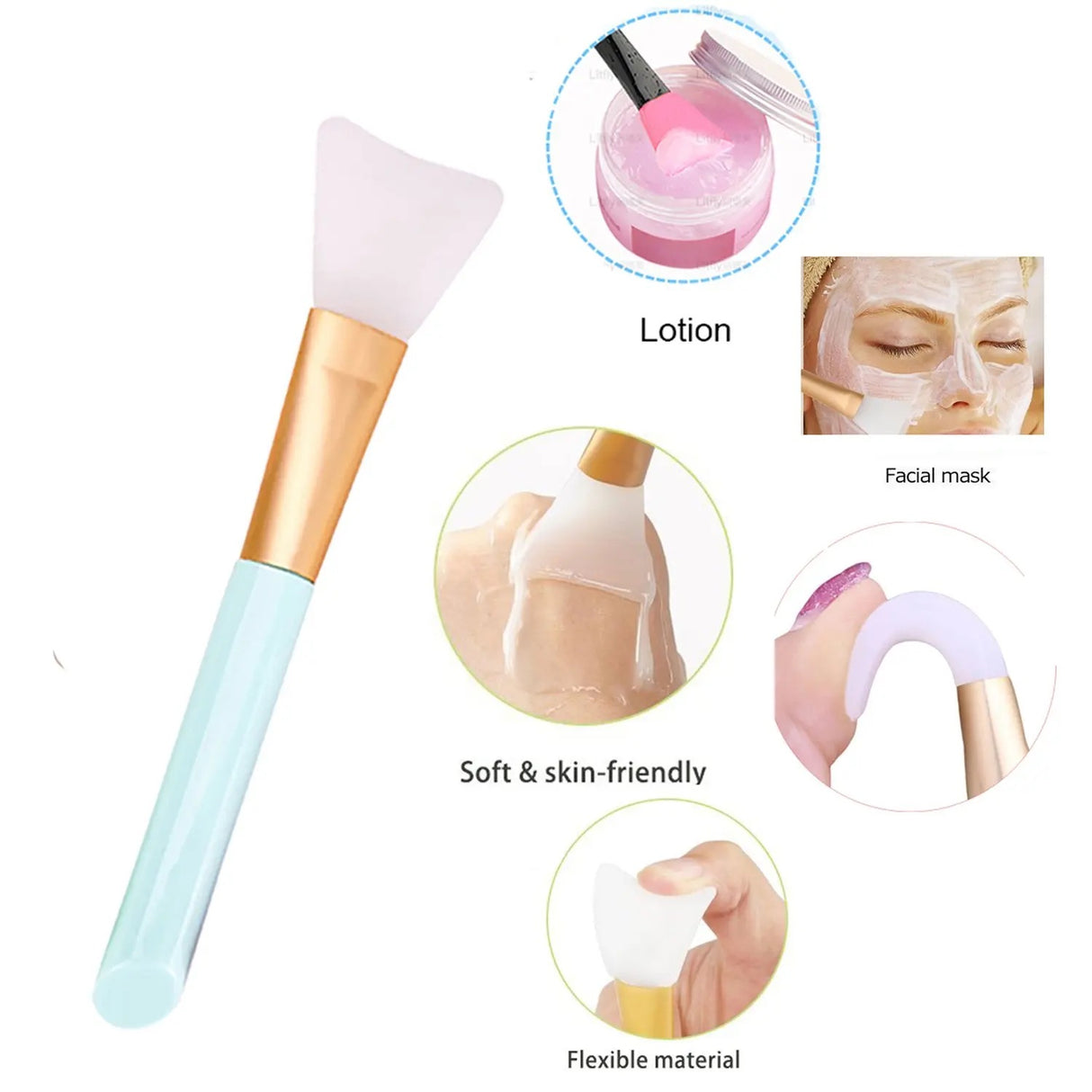 4 Pcs Silicone Face Mask Mixing Bowl Set Skincare Skin Care