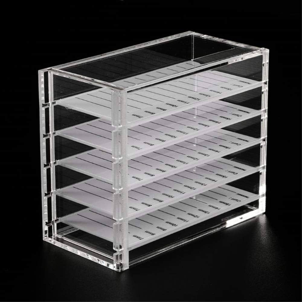 5 Layers Acrylic Clear False Eyelash Organizer Case.