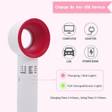 Portable USB Rechargeable Mini Fan Eyelash Fan Dryer Bladeless Handheld Fan for Eyelash Extension, Air Conditioning Blower for Essential Eyelash Extension Supplies