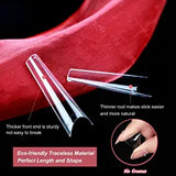 Extra Long Coffin Nail Tips- Clear (600pcs)