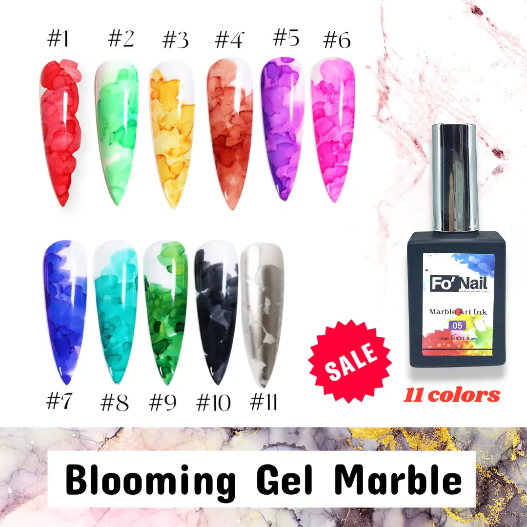 Blooming Gel Marble Color Nail set 11 colors
