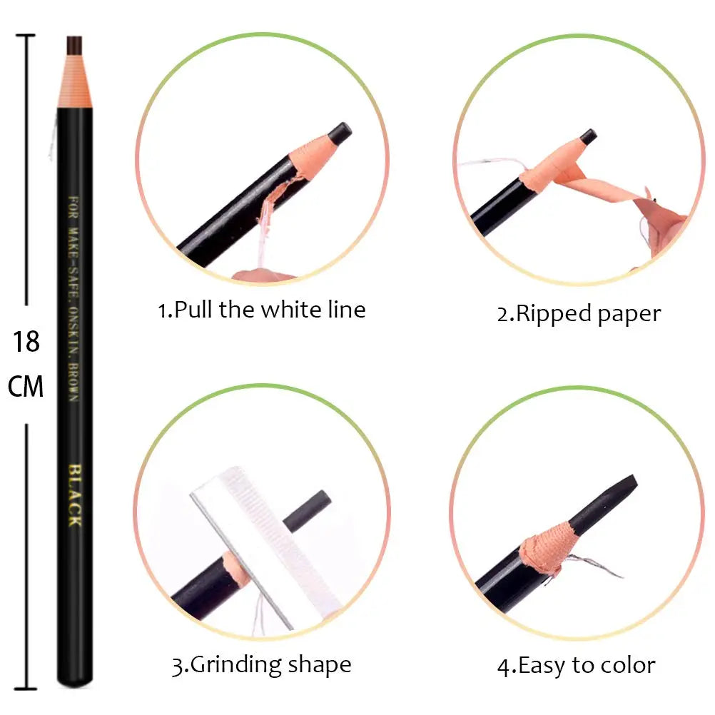 Eyebrow Soft Coloured Pencils Brow  (Black)