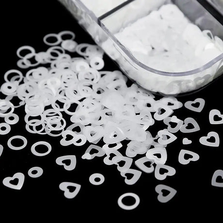 12 Grids White Flower Nail Stickers