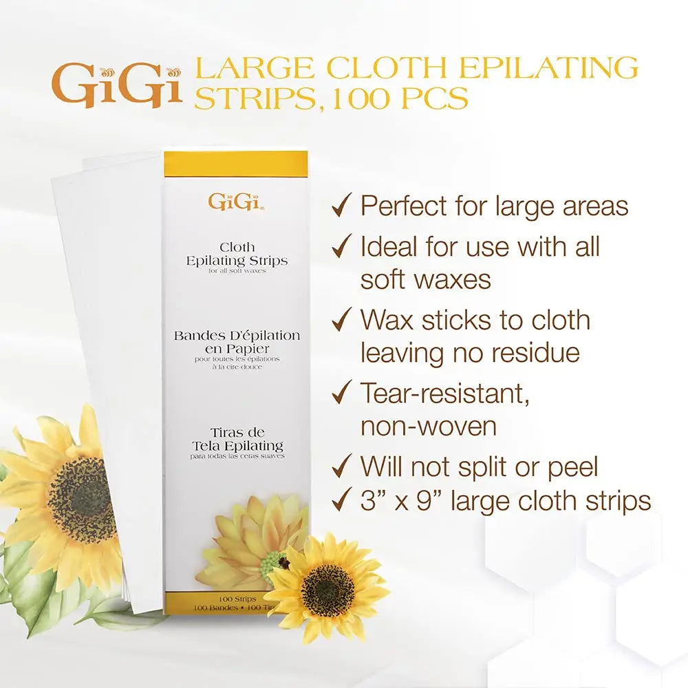 GiGi Large Cloth Epilating Strips Brow Skincare Skin Care