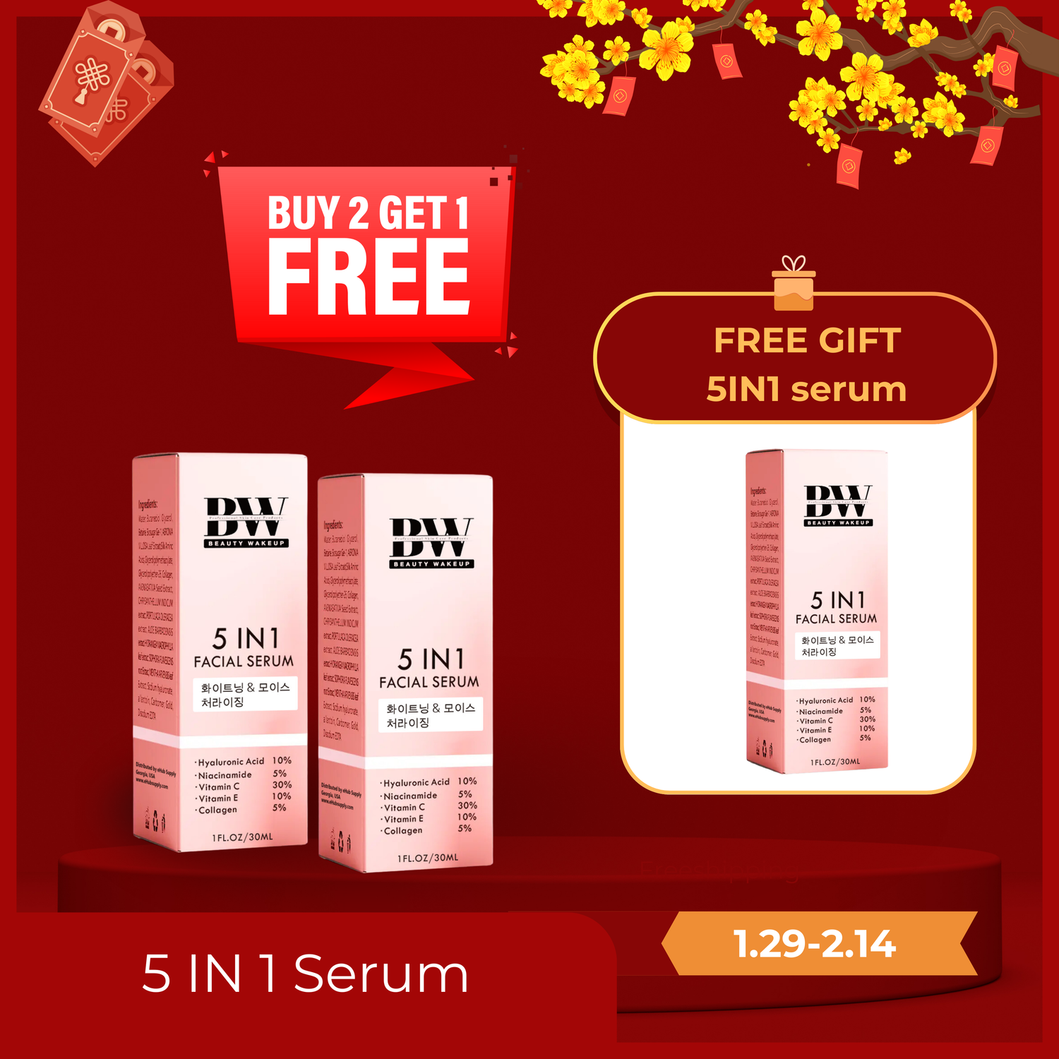 5 IN 1 Skin Renewal Collagen-C Fusion Serum Skincare Skin Care
