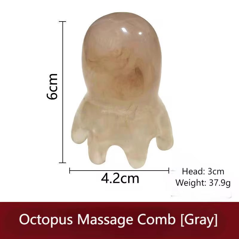 2 Pcs Octopus Head Massager Comb, Point Massage Comb, Back Neck and Back Manual Deep Massage tools Head Spa Headspa Facial HeadSpa