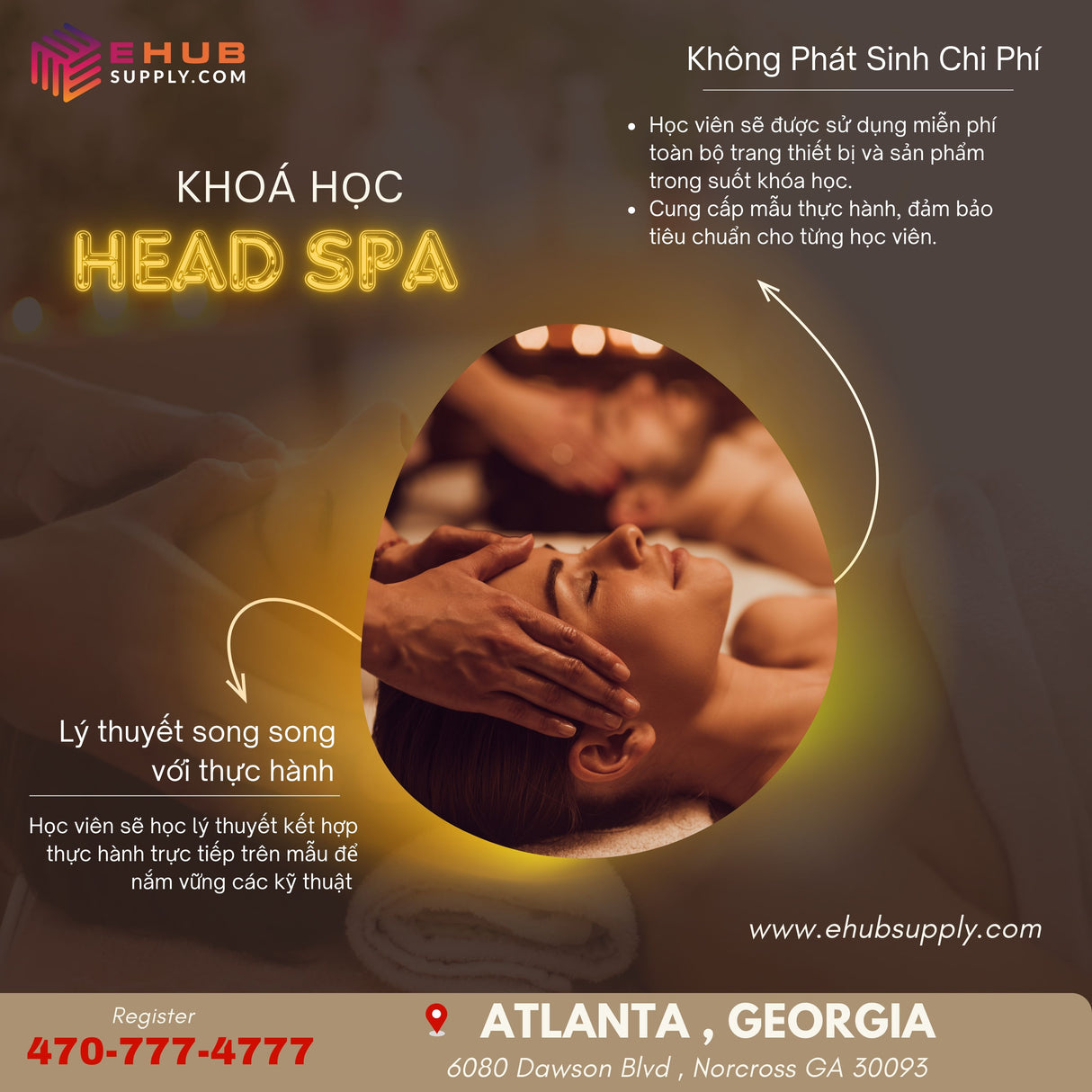 Head Spa Course - Khoá học gội đầu dưỡng sinh chuyên sâu - Headspa Headspa - Shampoo bed - Norcross GA - Class Deposit