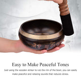 Tibetan Singing Bowl Set with Cushion and Mallet for Head Spa Headspa Facial Relaxing Chuông xoay Nepal Ấn Độ bằng đồng
