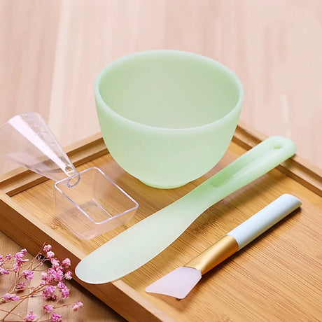 4 Pcs Silicone Face Mask Mixing Bowl Set Skincare Skin Care