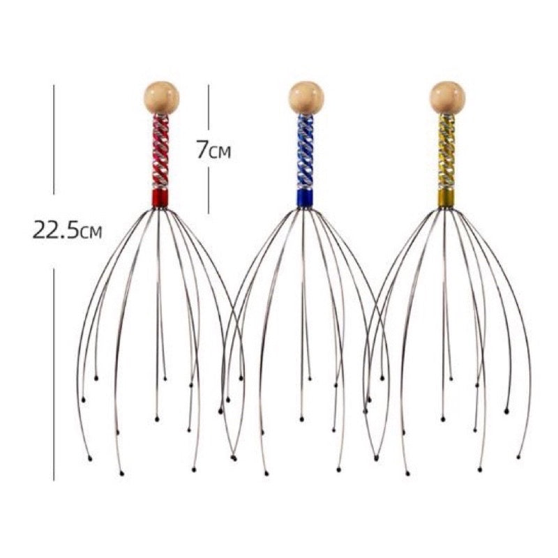 Head Massager Scalp Massager 12 Fingers Head Scratcher for Scalp Body Relaxing Head Spa - Headspa (3pcs)- Clearance