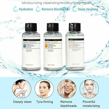 Hydrogen Bubble Oxygen Facial Machine,8 IN 1 Multifunctional Skin care INCLUDING Detox Serum Facial Pods Kit AND Aqua Hydra Peeling Solution Facial Solution Serum 50ml